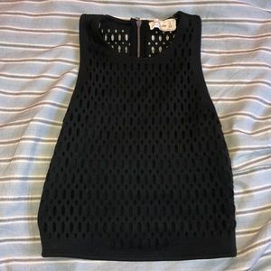 abercrombie & fitch size s black crop top